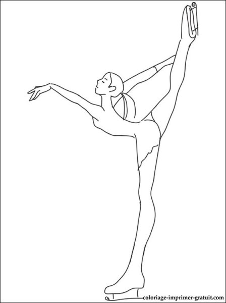 Раскраска фигуристка