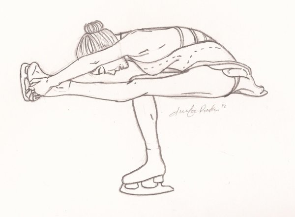 Фигуристка рисунок для срисовки