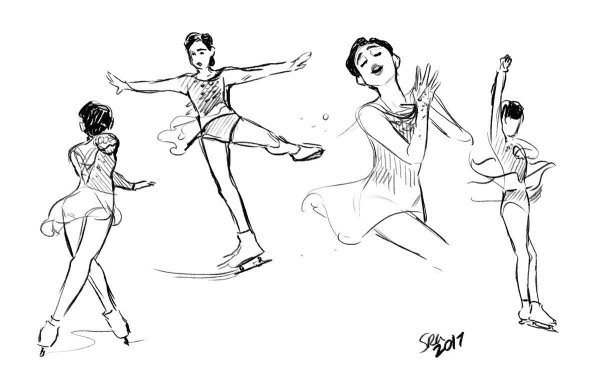 Фигуристка скетч