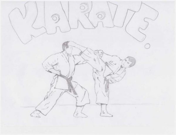 Рисунок на тему я люблю карате