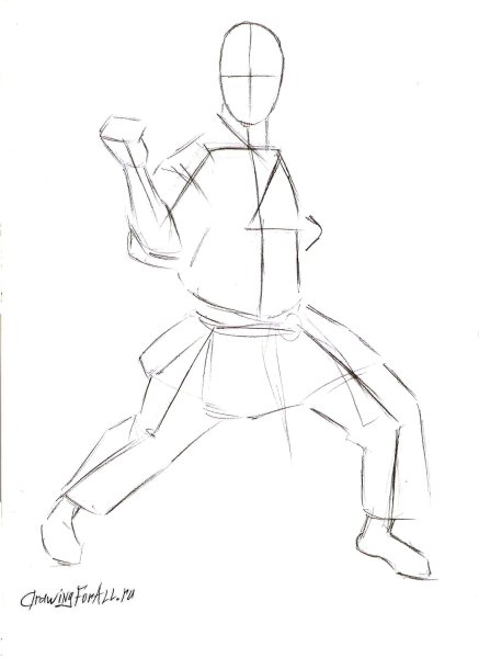 Каратэ рисунки карандашом