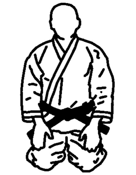 Кимоно карате раскраска