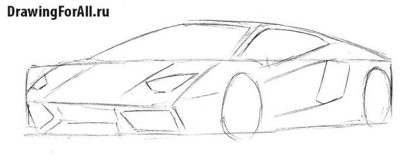 Ламборгини Хуракан набросок