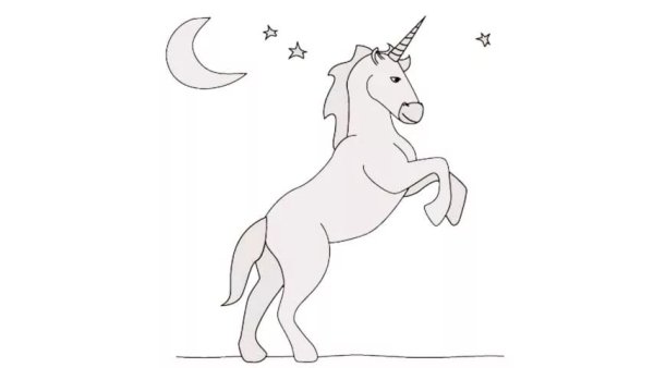 Единорог рисунок карандашом