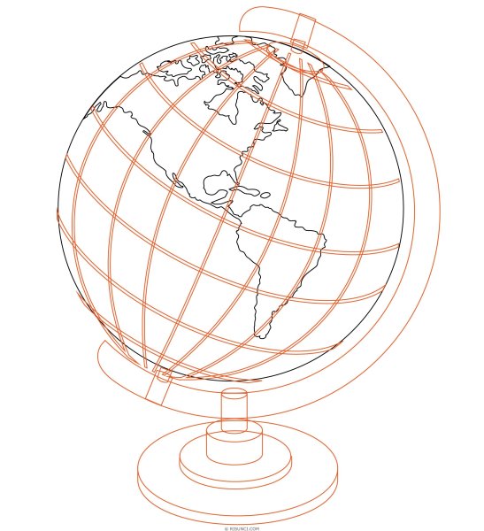 Глобус рисовать