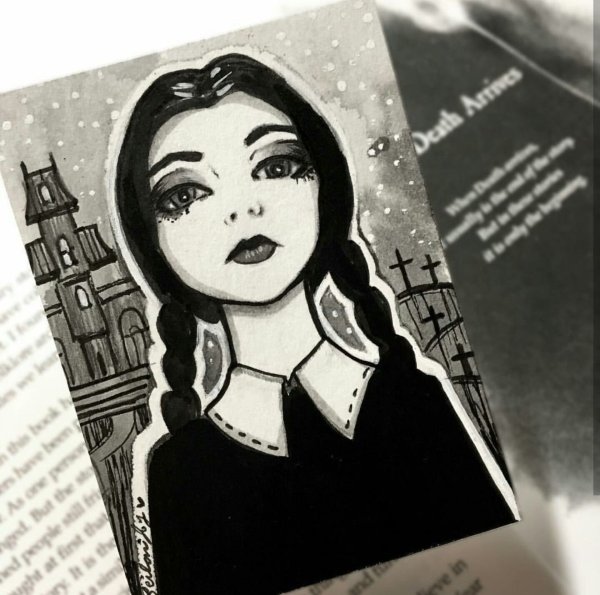 Уэнздей Аддамс арт