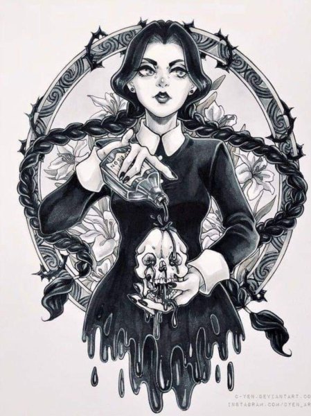 Уэнздей Аддамс арт