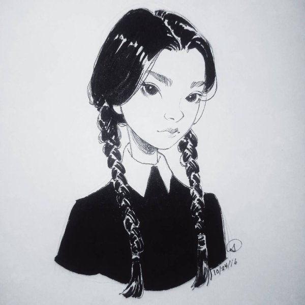 Уэнзди Аддамс эскиз