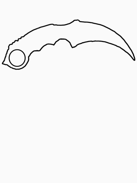 Чертёж ножа керамбит из стандофф 2