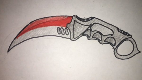 Нож керамбит КС го рисунок