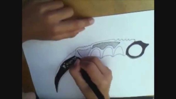 Керамбит из карандаша