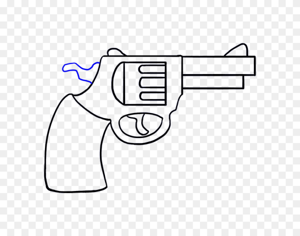 Desert Eagle чертёж с размерами вид спереди