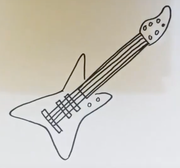Электрогитара для срисовки