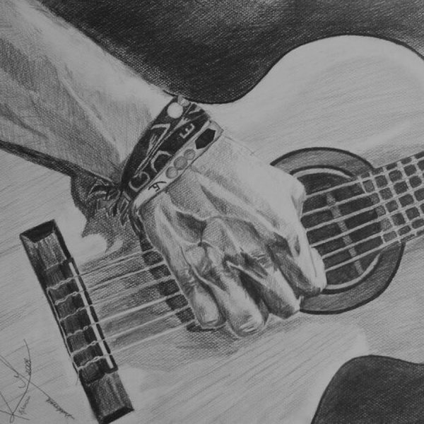 Гитара карандашом