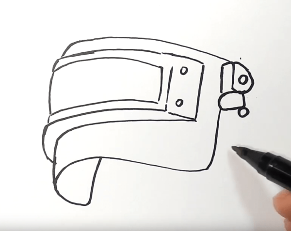 Шлем ПАБГА для рисования