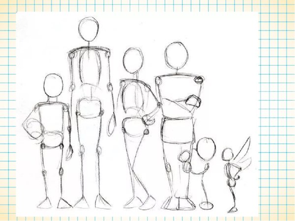 Поэтапный рисунок человека