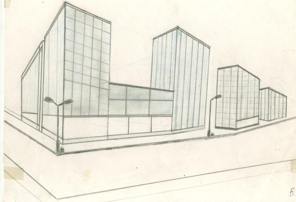 Архитектурные сооружения карандашом