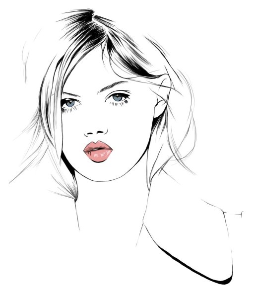 Рисунок девушки карандашом