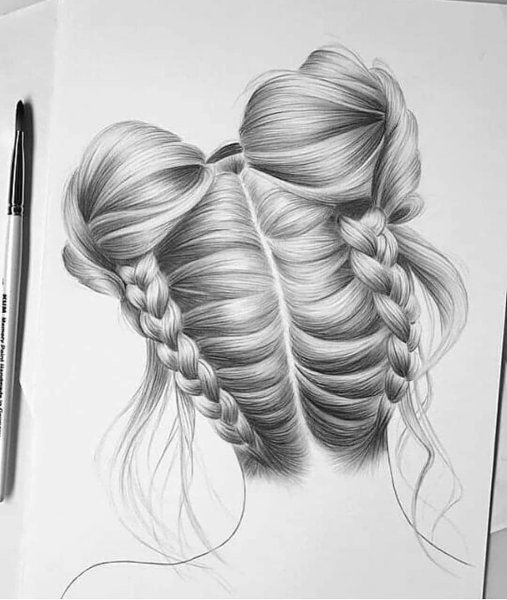 Причёски карандашом для начинающих