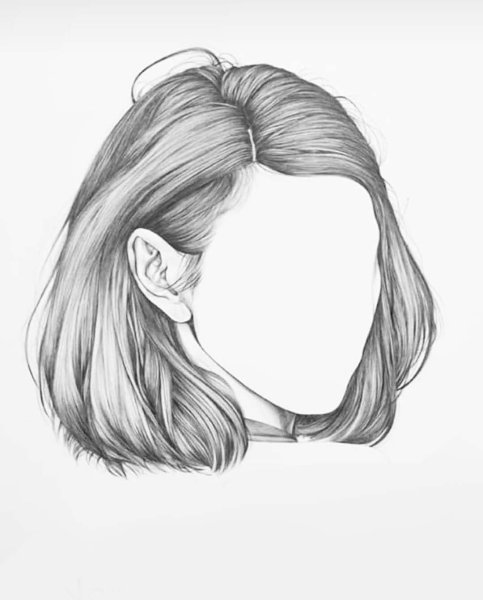 Волосы для срисовки карандашом