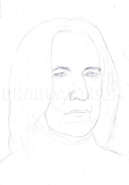 Северус Снейп рисунок поэтапно