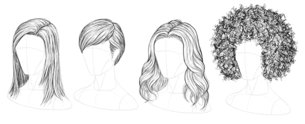 Нарисовать волосы