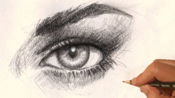 Портрет глаза карандашом