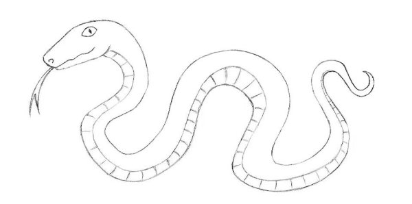 Схема рисунка змеи