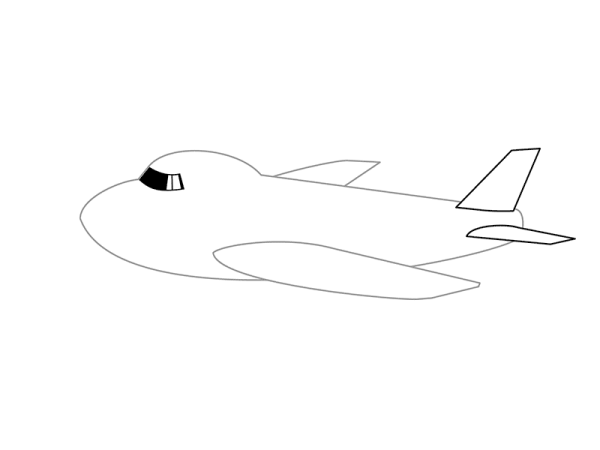 Самолёт для срисовки лёгкий