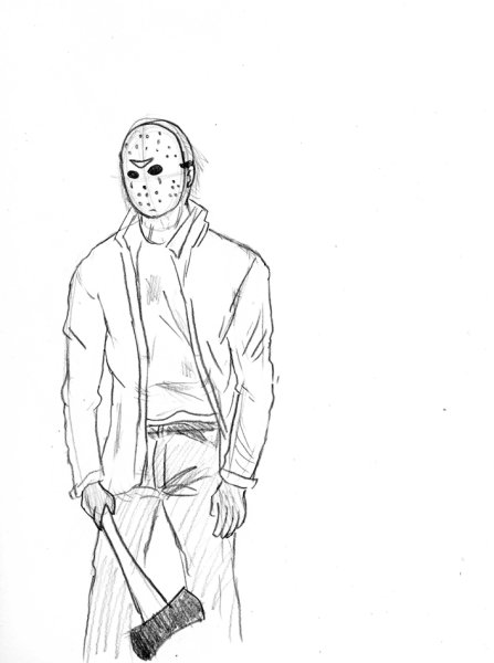 Раскраска Джейсон Вурхис лицо