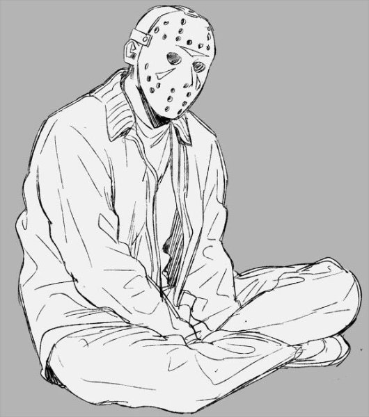 Джейсон Вурхис срисовать