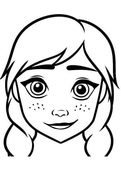 Лицо девочки раскраска
