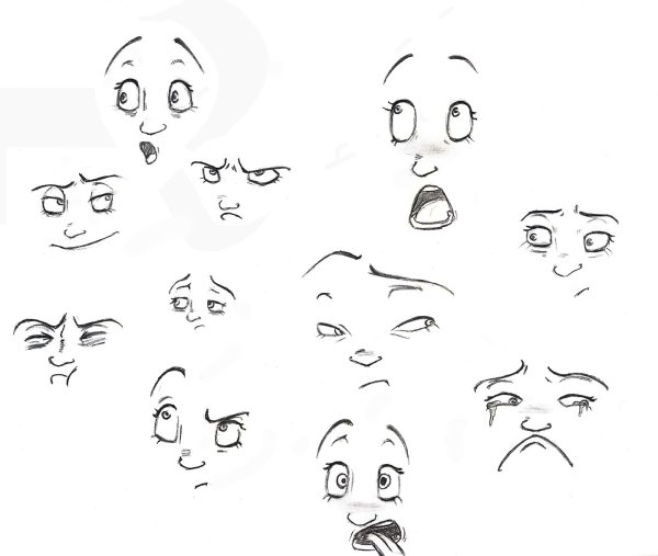 Нарисовать мимику