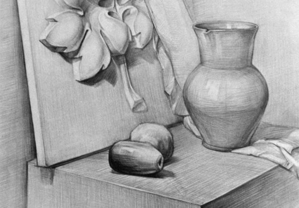 Строгановский рисунок натюрморт