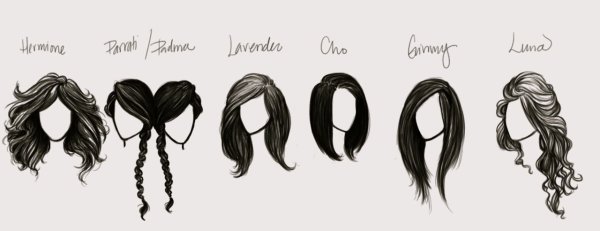 Рисунки для срисовки волосы