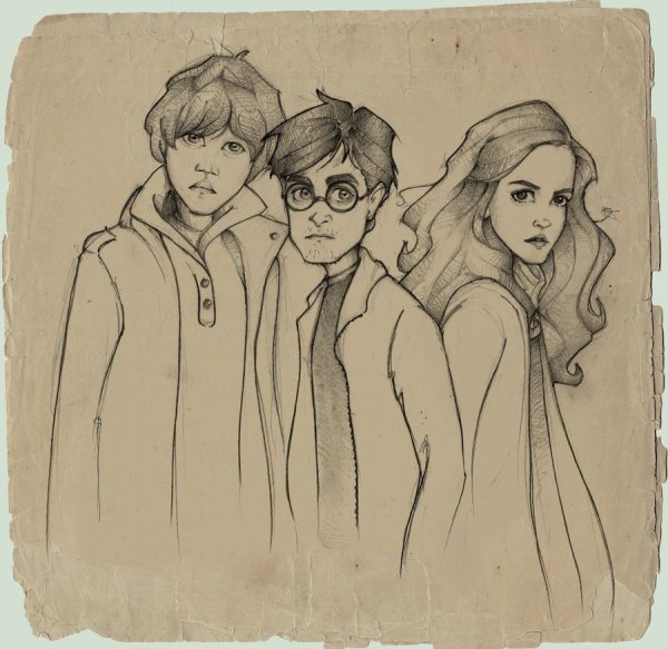 Гарри ,Гермиона и Рон скетч