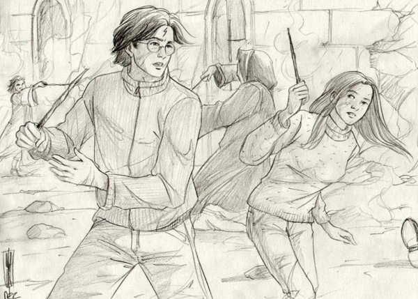 Гарри Поттер моменты из фильма нарисовать