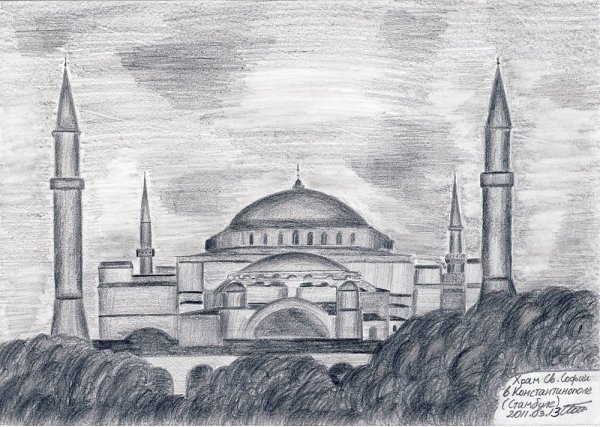 Детские рисунки мечети