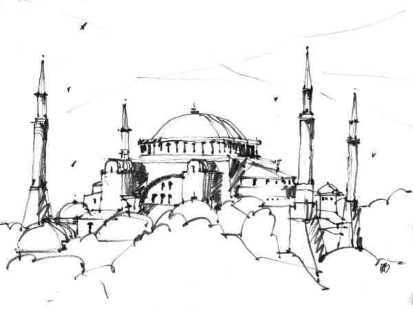 Храм Святой Софии в Стамбуле раскраска