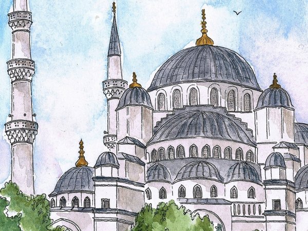 Мечеть сердце Чечни вектор