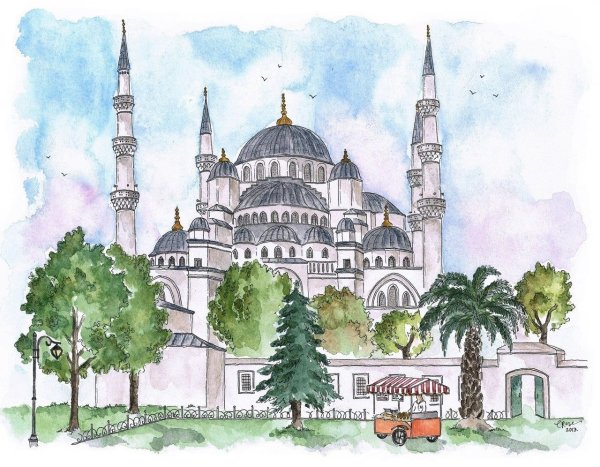 Эскиз восточного города