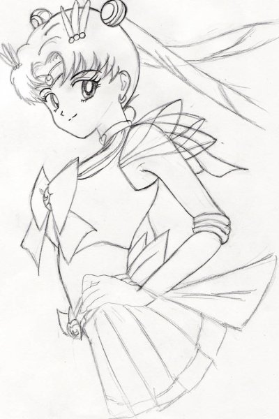 Сейлор Мун каррандашом