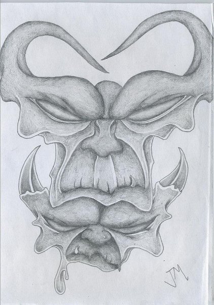 Демон рисунок карандашом