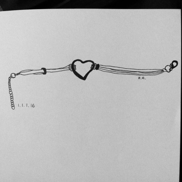 Браслет рисунок карандашом