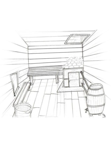 Эскизы бань