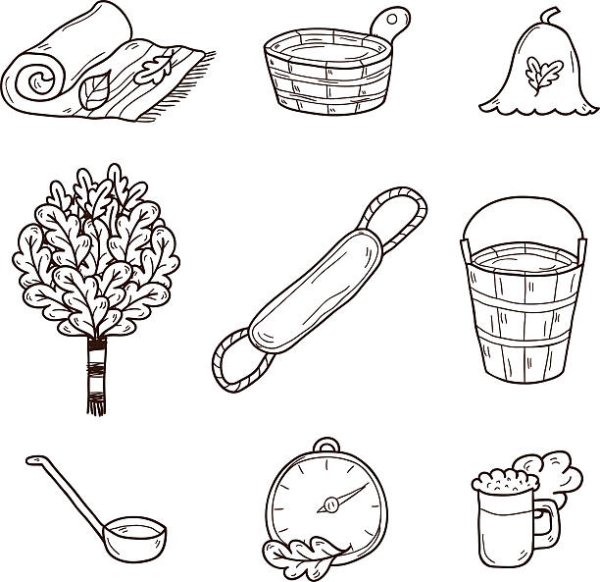 Банные таблички черно белые