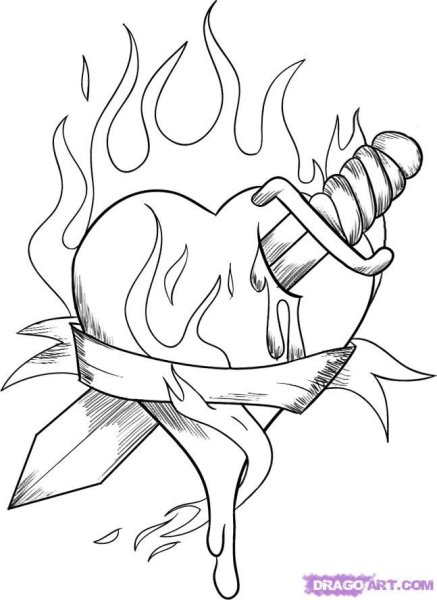 Огонь для срисовки легкие