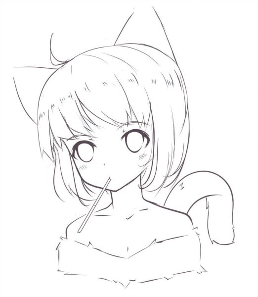 Рисунки для срисовки лёгкие аниме