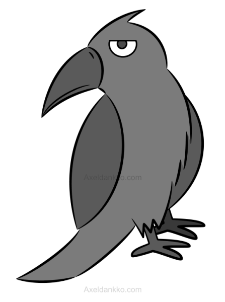 Рисование вороны