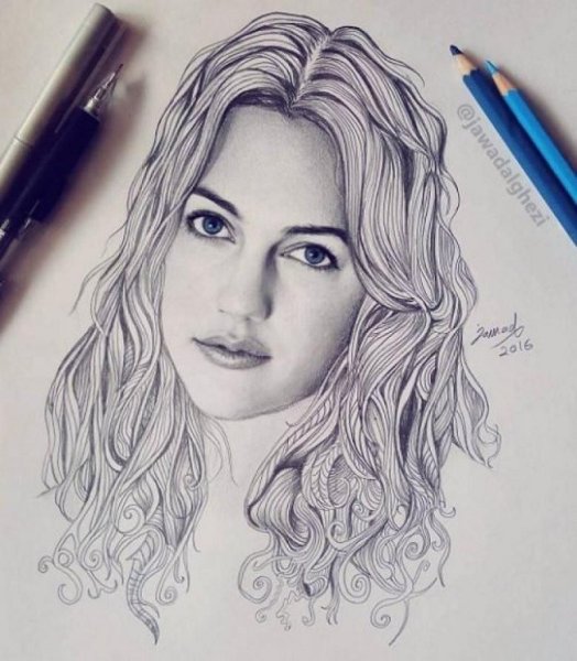 Хюррем Султан рисунок поэтапно